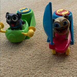 Colorful Disney Puppy dog pals Push Toys for Kids Bingo and Rolly action figures